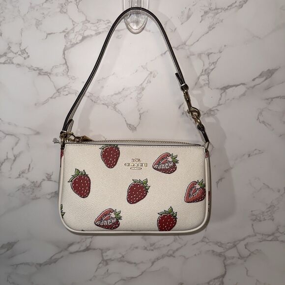 NWT Coach Nolita 19 Leather Shoulder Bag With Strawberry Print CAL25 - Picture 5 of 6